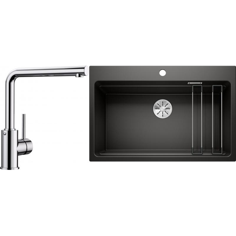 E-shop Set RS Blanco Etagon 8 + Blanco Mila (čierna + chróm)