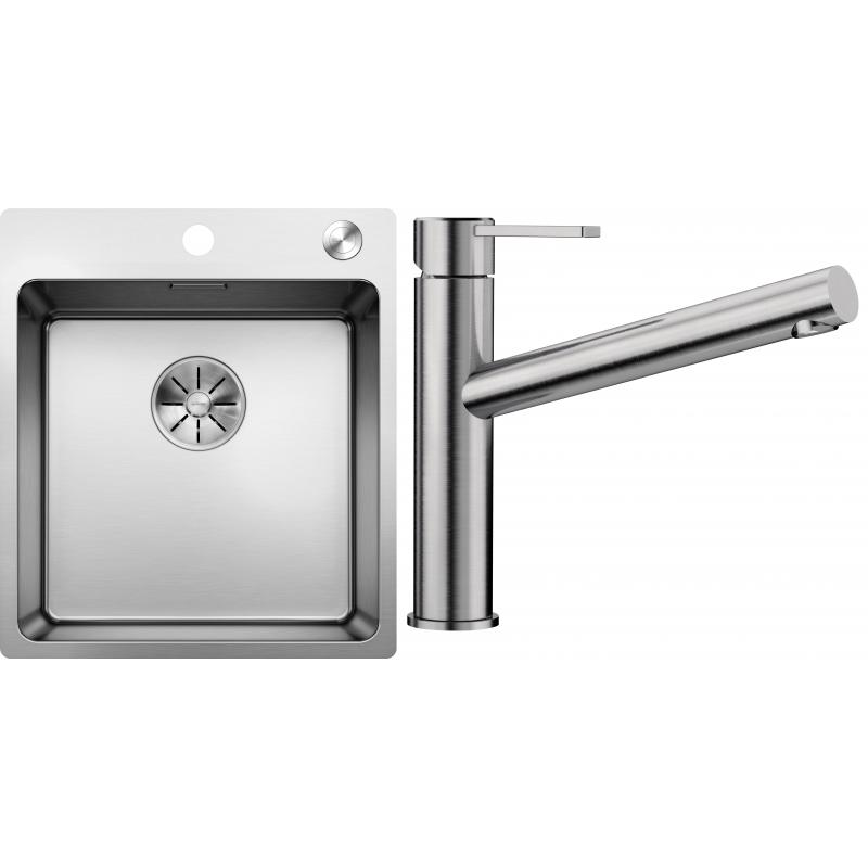 E-shop Set RS Blanco Andano 400-IF/A + Blanco Ambis (hodvábne lesklá nerez + leštená nerez)