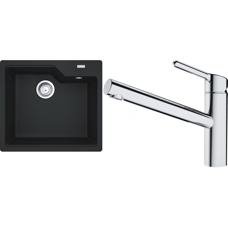 E-shop Set RS Franke UBG 610-56 + Franke FC 3054 Orbit (čierna matná + chróm)