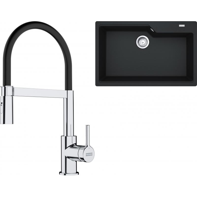 E-shop Set RS Franke Urban UBG 610-78 + Franke FC 6085 Lina (čierna matná + chróm/čierna)