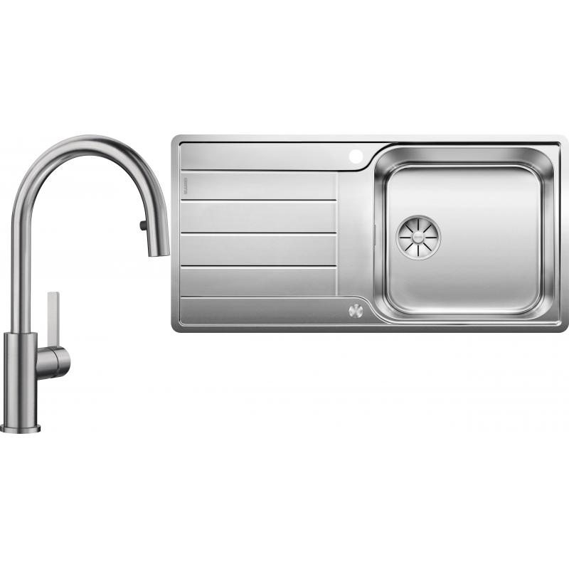 E-shop Set RS Blanco Classimo XL 6 S-IF InFino + PushControl + Blanco Candor-S so sprškou (leštená nerez + leštená nerez)
