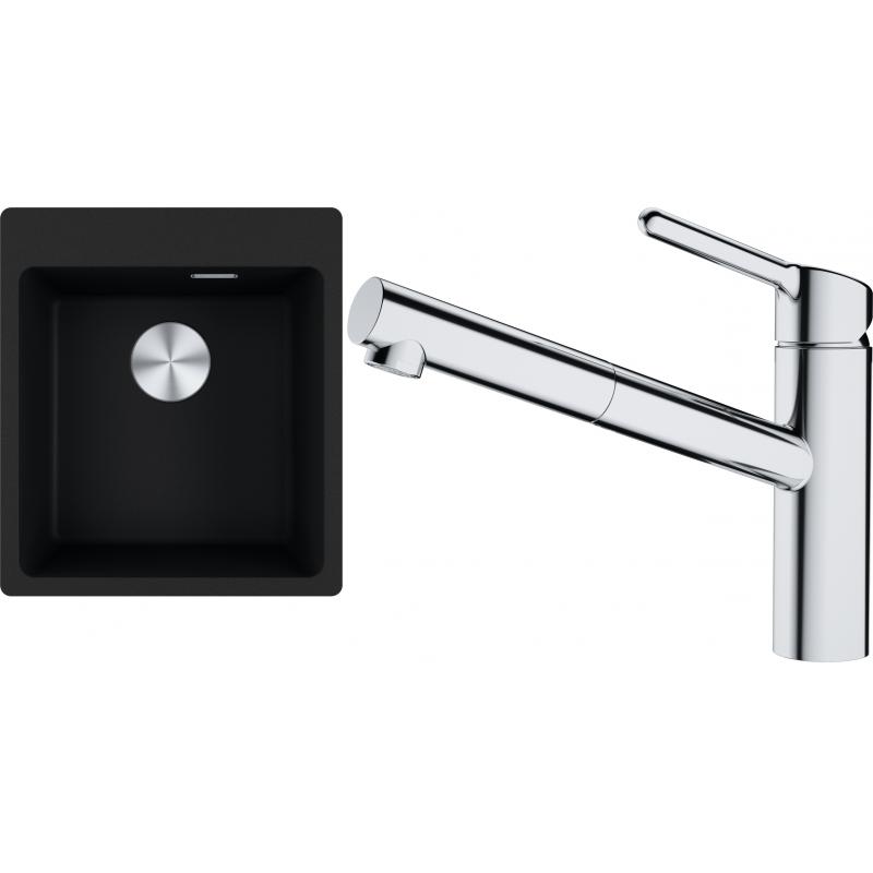 E-shop Set RS Franke MRG 610-39 FTL + Franke FC 3055 Orbit (čierna matná + chróm)