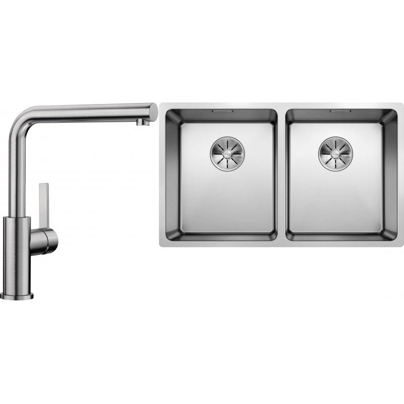 E-shop Set RS Blanco Andano 340/340-IF + Blanco Lanora (hodvábne lesklá nerez + leštená nerez)